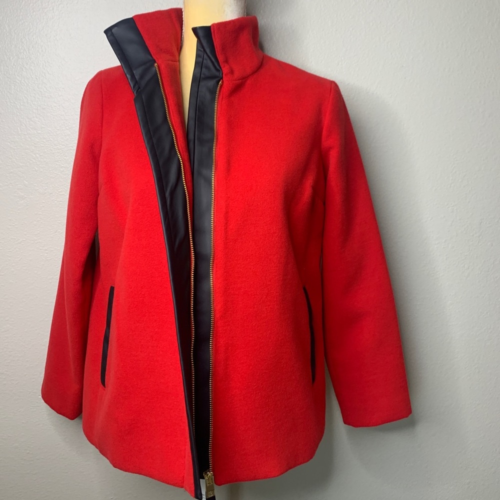 Rafaella Red & Black Trim Coat NEW PXS